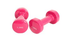Гантель Sportex виниловая DB100 1.5кг (розовая) шт