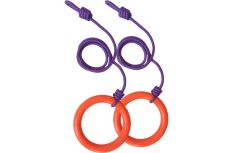 Кольца гимнастические с шнуром Sportex оранжевый Кольца гимнастические с шнуром Sportex оранжевый