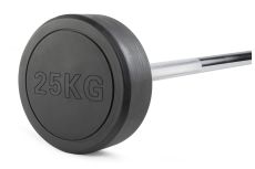 Штанга неразборная обрезиненная 25 кг. Прямой гриф. VictoryFit VF-DX4250